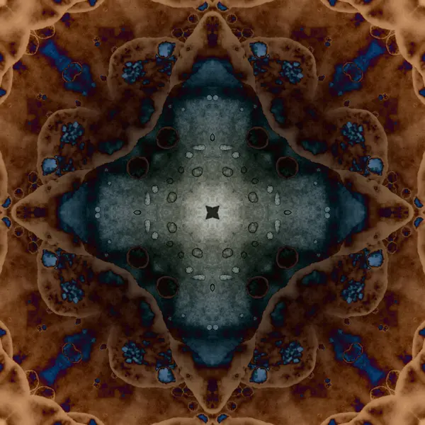 Padrão Quadrado Abstrato Sem Costura Tinta Alcoólica Arte Moderna Mandala — Fotografia de Stock