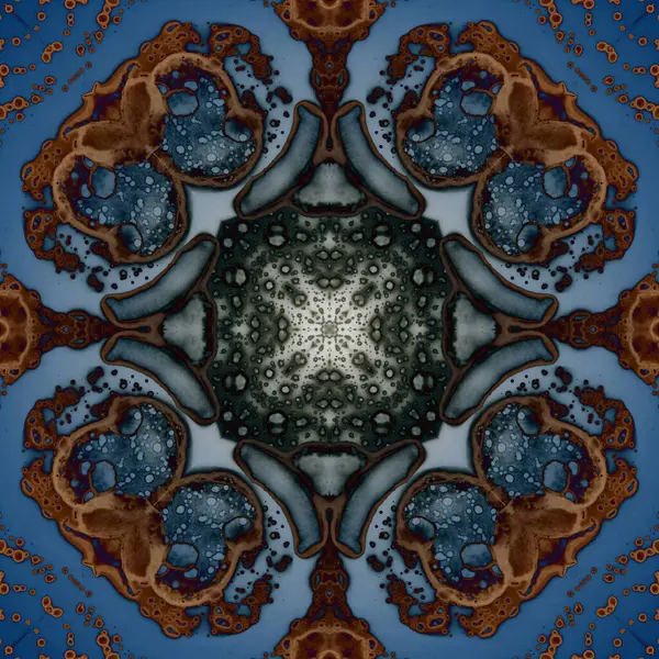 Kusursuz soyut kare deseni. Modern sanatta alkol mürekkebi. Mandala