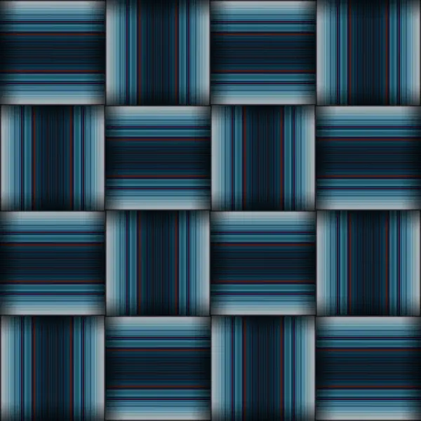 Abstrakt Sömlös Vävd Mönsterstruktur Fyrkantigt Sömlöst Mönster Blå Ränder Blå — Stockfoto