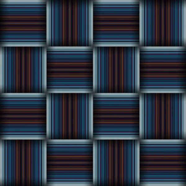 Abstrakte Nahtlose Webmustertextur Quadratische Nahtlose Muster Blaue Streifen Blaue Indigo — Stockfoto