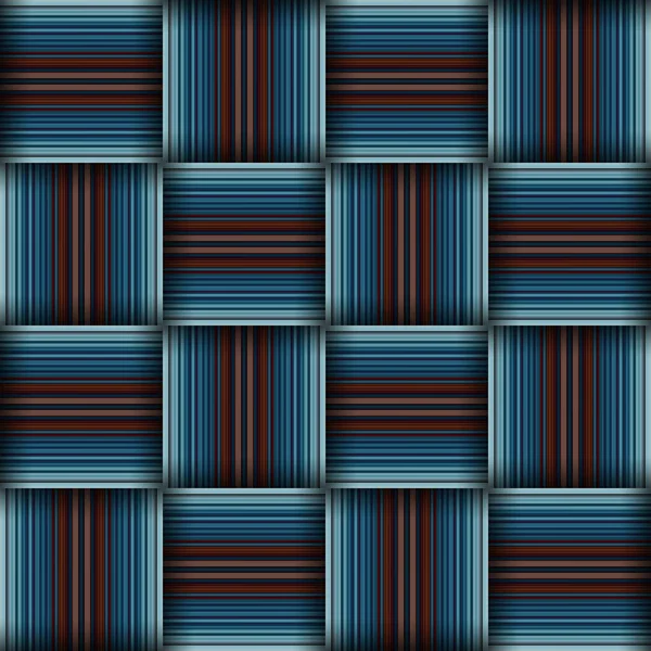 Abstrakcyjny Bezszwowy Wzór Tkaniny Tekstury Kwadratowy Wzór Niebieskie Paski Linie — Zdjęcie stockowe