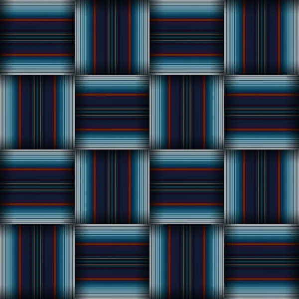 Abstract Seamless Woven Pattern Texture Square Seamless Pattern Blue Stripes — Stock Photo, Image