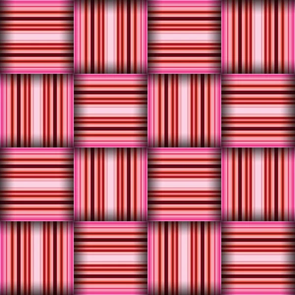 Abstrakcyjny Bezszwowy Wzór Tkaniny Tekstury Kwadratowy Wzór Czerwone Paski Różowe — Zdjęcie stockowe