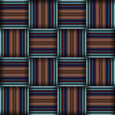 Soyut, dikişsiz, dokuma desenli doku. Kare, pürüzsüz desen. Mavi çizgili. Mavi çivit çizgileri ve kareler.