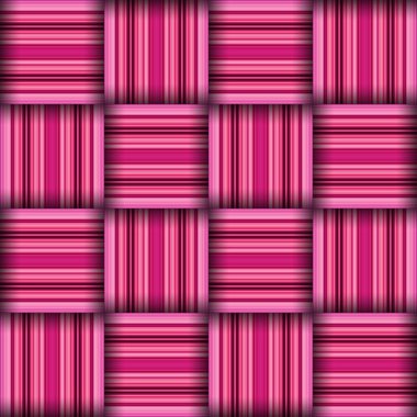 Soyut, dikişsiz, dokuma desenli doku. Kare, pürüzsüz desen. Kırmızı çizgiler. Pembe Çizgiler ve Kareler.