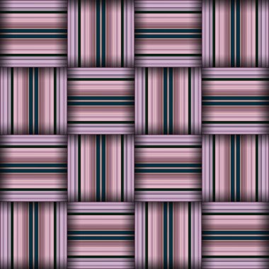 Soyut, dikişsiz, dokuma desenli doku. Kare, pürüzsüz desen. Mor çizgili. Menekşe Çizgileri ve Kareler.