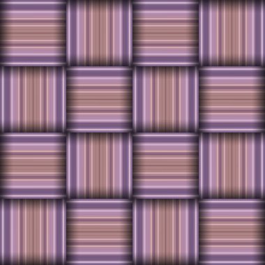 Soyut, dikişsiz, dokuma desenli doku. Kare, pürüzsüz desen. Mor çizgili. Menekşe Çizgileri ve Kareler.