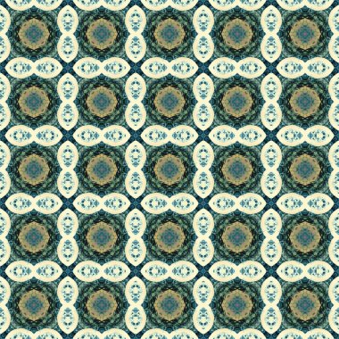 Kusursuz soyut kare deseni. Modern doku - dijital sanat. Kumaş soyut kaleydoskop