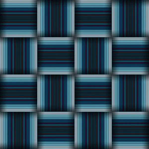 Abstracte Naadloze Geweven Patroon Textuur Vierkant Naadloos Patroon Blauwe Strepen — Stockfoto