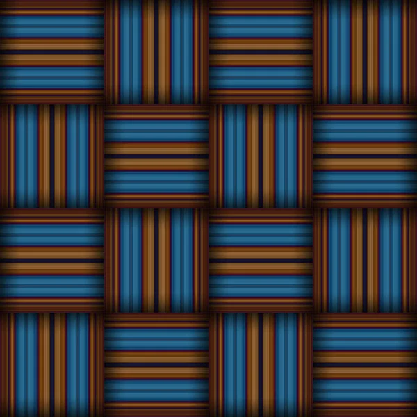 抽象的な継ぎ目が無い編まれたパターンの質 スクエアシームレスなパターン ブルーストライプ ブルーインディゴラインと正方形 — ストック写真
