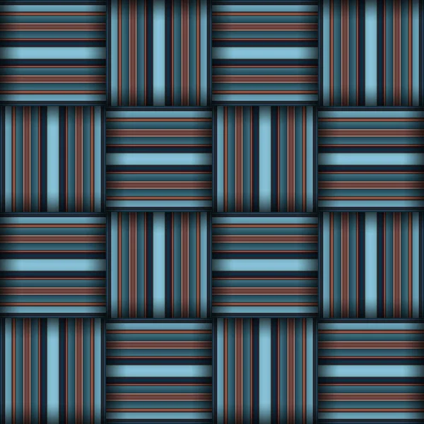 Abstrakcyjny Bezszwowy Wzór Tkaniny Tekstury Kwadratowy Wzór Niebieskie Paski Linie — Zdjęcie stockowe