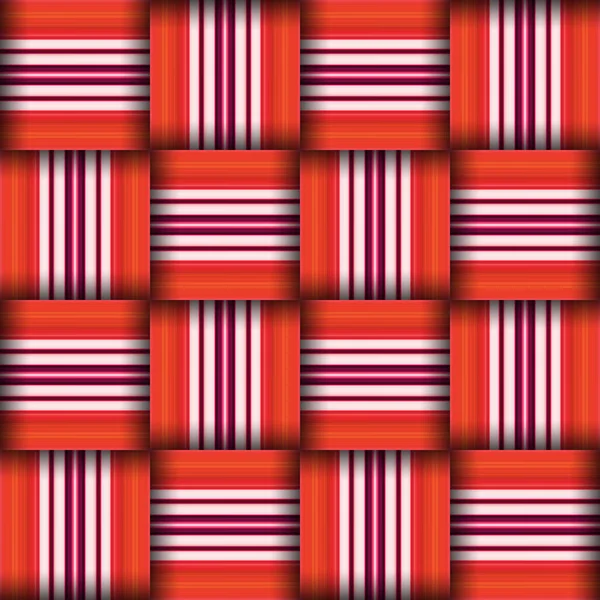 Abstracte Naadloze Geweven Patroon Textuur Vierkant Naadloos Patroon Rode Strepen — Stockfoto