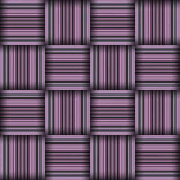 抽象的な継ぎ目が無い編まれたパターンの質 スクエアシームレスなパターン パープルストライプ バイオレットラインと正方形 — ストック写真