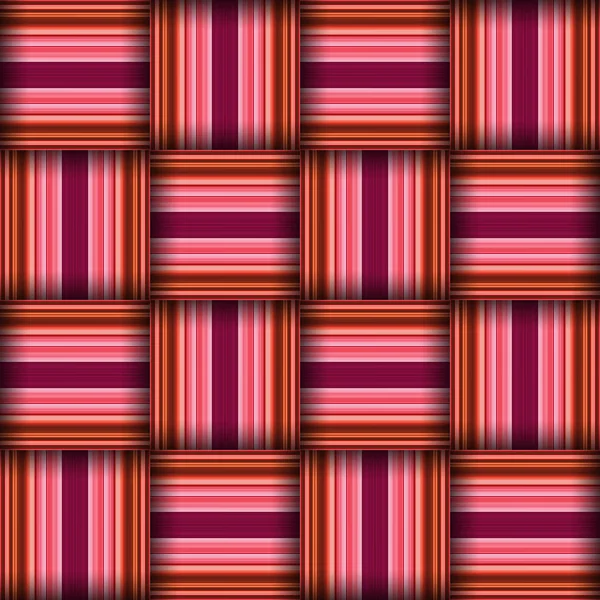 Abstrakt Sömlös Vävd Mönsterstruktur Fyrkantigt Sömlöst Mönster Röda Ränder Rosa — Stockfoto