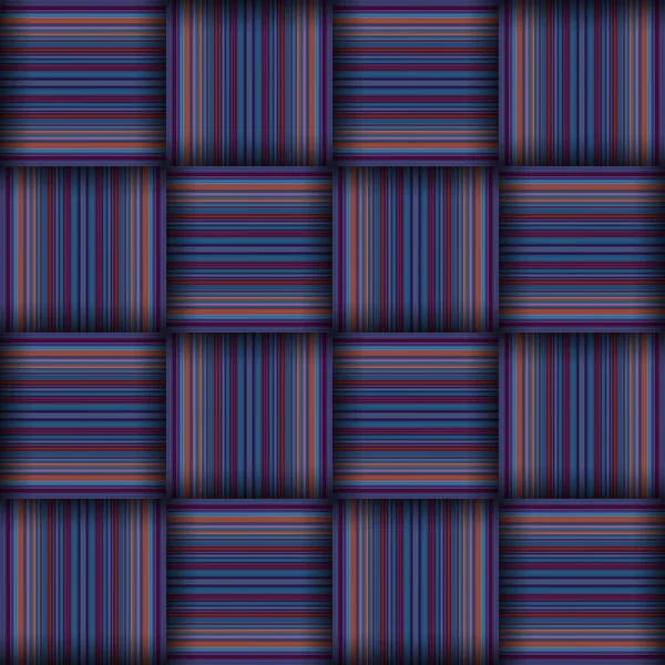 抽象的な継ぎ目が無い編まれたパターンの質 スクエアシームレスなパターン パープルストライプ バイオレットラインと正方形 — ストック写真