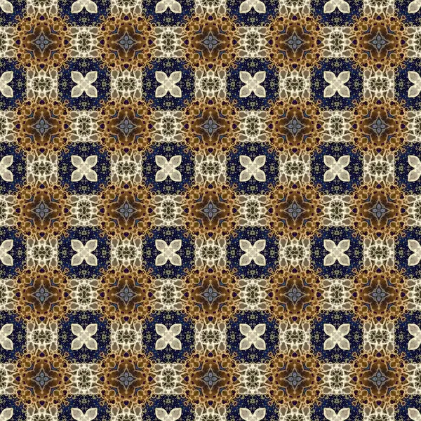 stock image Seamless abstract square pattern. Modern texture - digital art. Fabric abstract kaleidoscope