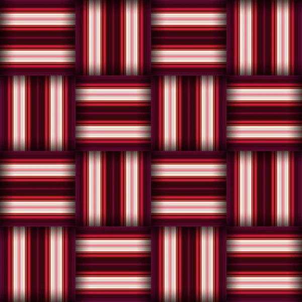抽象的な継ぎ目が無い編まれたパターンの質 スクエアシームレスなパターン レッドストライプ ピンクラインと正方形 ストック画像