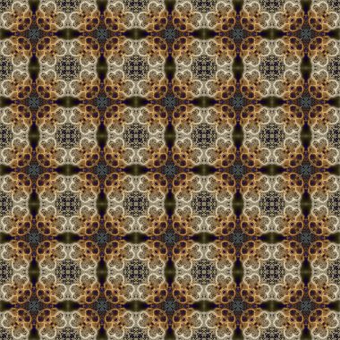 Kusursuz soyut kare deseni. Modern doku - dijital sanat. Kumaş soyut kaleydoskop