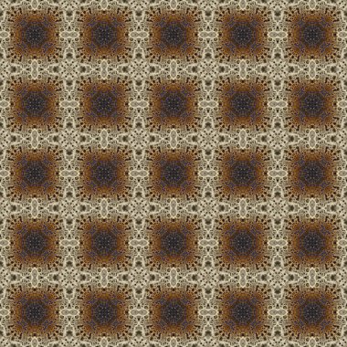 Kusursuz soyut kare deseni. Modern doku - dijital sanat. Kumaş soyut kaleydoskop