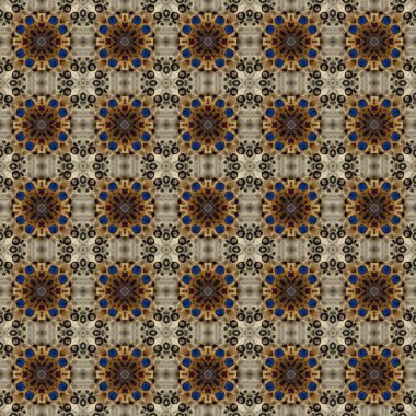 Kusursuz soyut kare deseni. Modern doku - dijital sanat. Kumaş soyut kaleydoskop