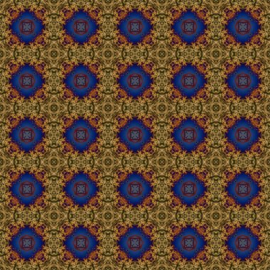 Kusursuz soyut kare deseni. Modern doku - dijital sanat. Kumaş soyut kaleydoskop