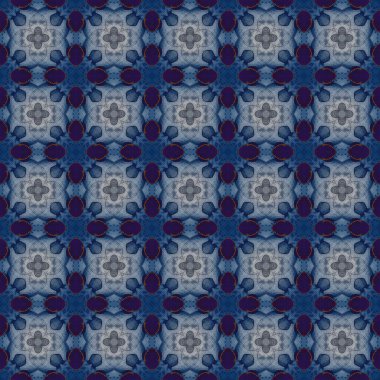 Kusursuz soyut kare deseni. Modern doku - dijital sanat. Kumaş soyut kaleydoskop