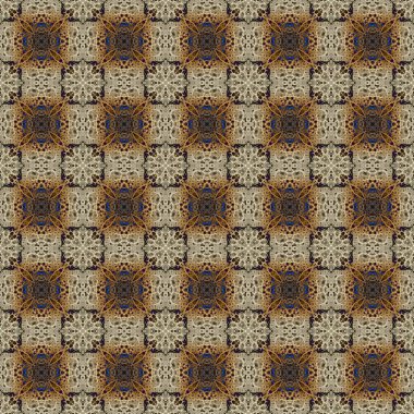 Kusursuz soyut kare deseni. Modern doku - dijital sanat. Kumaş soyut kaleydoskop