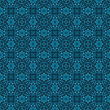 Kusursuz soyut kare deseni. Modern doku - dijital sanat. Kumaş soyut kaleydoskop