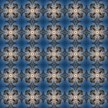 Kusursuz soyut kare deseni. Modern doku - dijital sanat. Kumaş soyut kaleydoskop