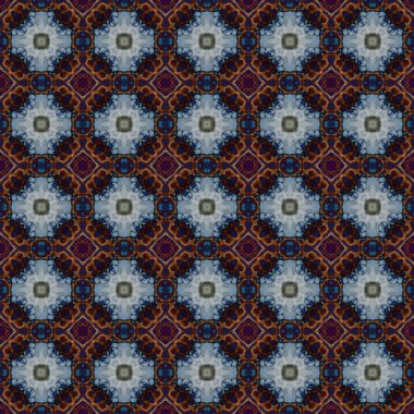 Kusursuz soyut kare deseni. Modern doku - dijital sanat. Kumaş soyut kaleydoskop