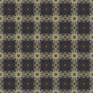 Kusursuz soyut kare deseni. Modern doku - dijital sanat. Kumaş soyut kaleydoskop