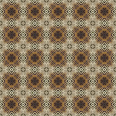 Kusursuz soyut kare deseni. Modern doku - dijital sanat. Kumaş soyut kaleydoskop