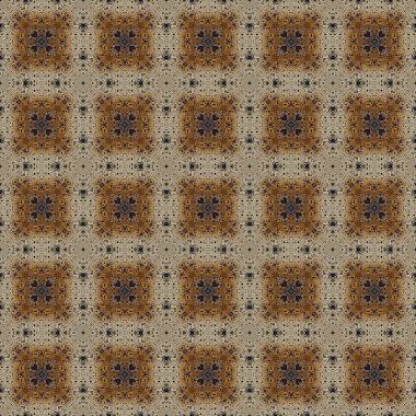 Kusursuz soyut kare deseni. Modern doku - dijital sanat. Kumaş soyut kaleydoskop