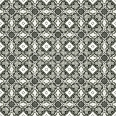 Kusursuz soyut kare deseni. Modern doku - dijital sanat. Kumaş soyut kaleydoskop