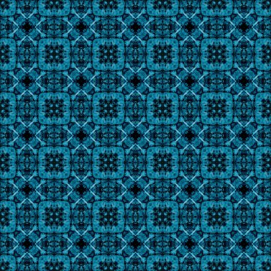 Kusursuz soyut kare deseni. Modern doku - dijital sanat. Kumaş soyut kaleydoskop