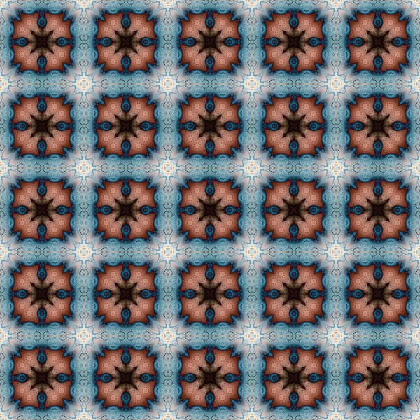 stock image Seamless abstract square pattern. Modern texture - digital art. Fabric abstract kaleidoscope