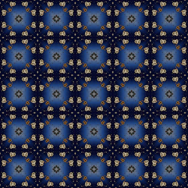 Nahtlose Abstrakte Quadratische Muster Moderne Textur Digitale Kunst Abstraktes Stoffkaleidoskop — Stockfoto