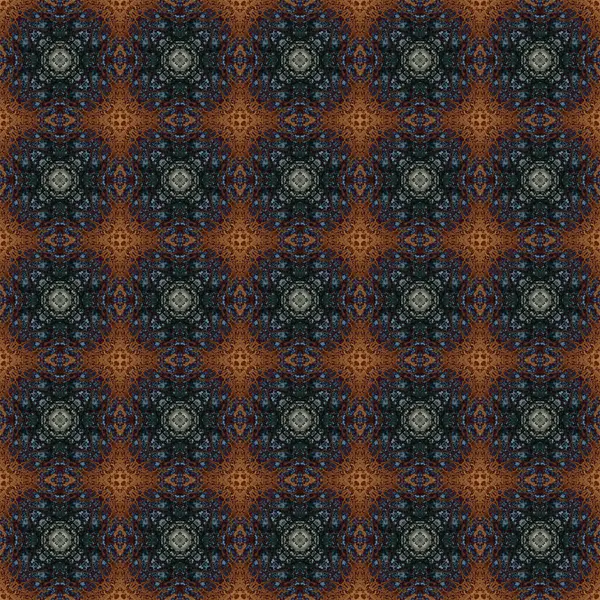 Nahtlose Abstrakte Quadratische Muster Moderne Textur Digitale Kunst Abstraktes Stoffkaleidoskop — Stockfoto