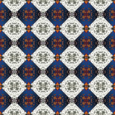 Kusursuz kare soyut desen dokusu. Eşkenar dörtgenlerin ve üçgenlerin örülmüş deseni.