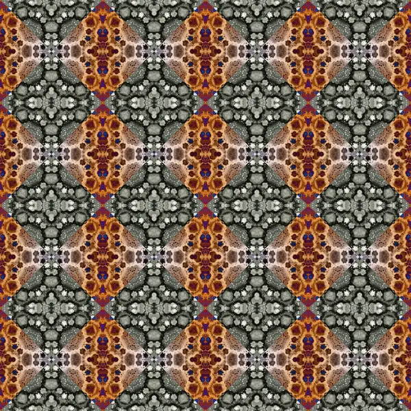 スクエアシームレス抽象パターンテクスチャ ロンボウスと三角形の編まれたパターン — ストック写真
