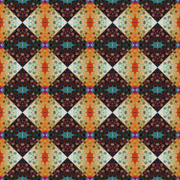 Квадратная Бесшовная Абстрактная Текстура Ткань Ромбов Треугольников — стоковое фото