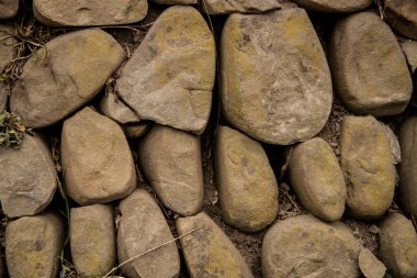 Doğal taş dokusu. Gri ve kahverengi duvar dokusu.