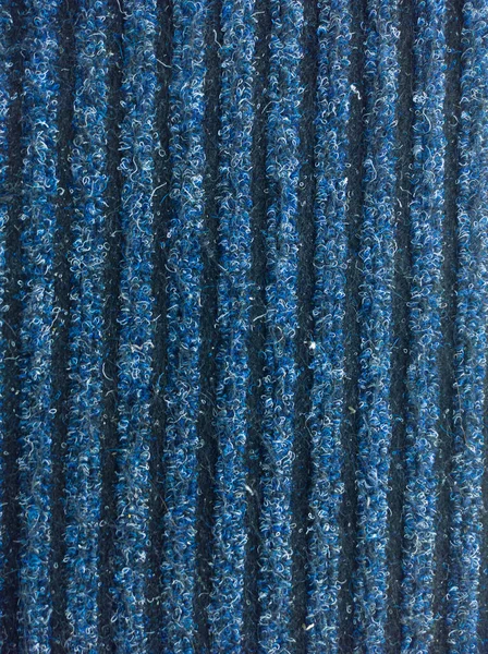 Texture Tappeto Blu Trama Righe Scura — Foto Stock