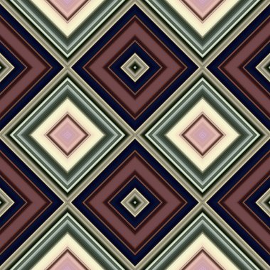 Rhombus ve kare, pürüzsüz desen. Desen renkli çapraz çizgiler.