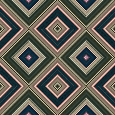 Rhombus ve kare, pürüzsüz desen. Desen renkli çapraz çizgiler.