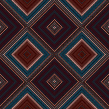 Rhombus ve kare, pürüzsüz desen. Desen renkli çapraz çizgiler.