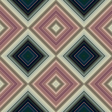Rhombus ve kare, pürüzsüz desen. Desen renkli çapraz çizgiler.