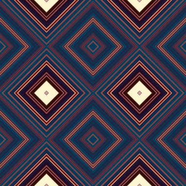 Rhombus ve kare, pürüzsüz desen. Desen renkli çapraz çizgiler.