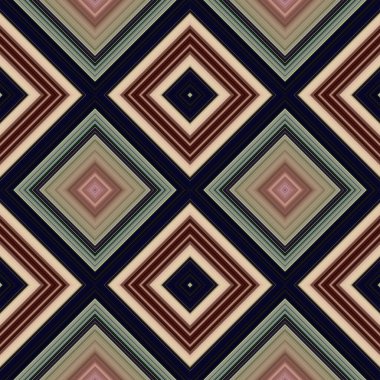 Rhombus ve kare, pürüzsüz desen. Desen renkli çapraz çizgiler.