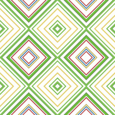 Rhombus ve kare, pürüzsüz desen. Desen renkli çapraz çizgiler.